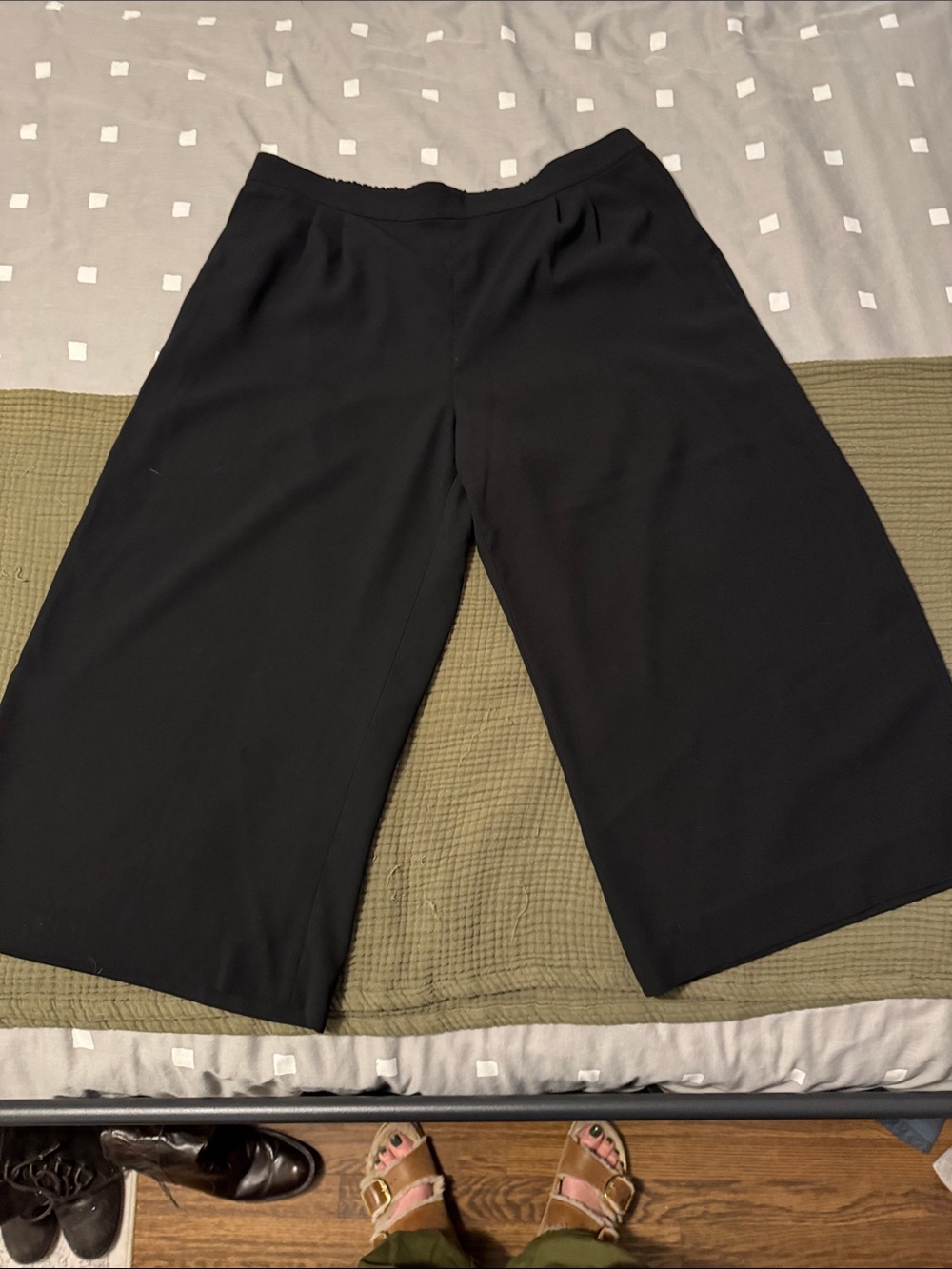 J. Crew Black Wide-Leg Culotte Pants